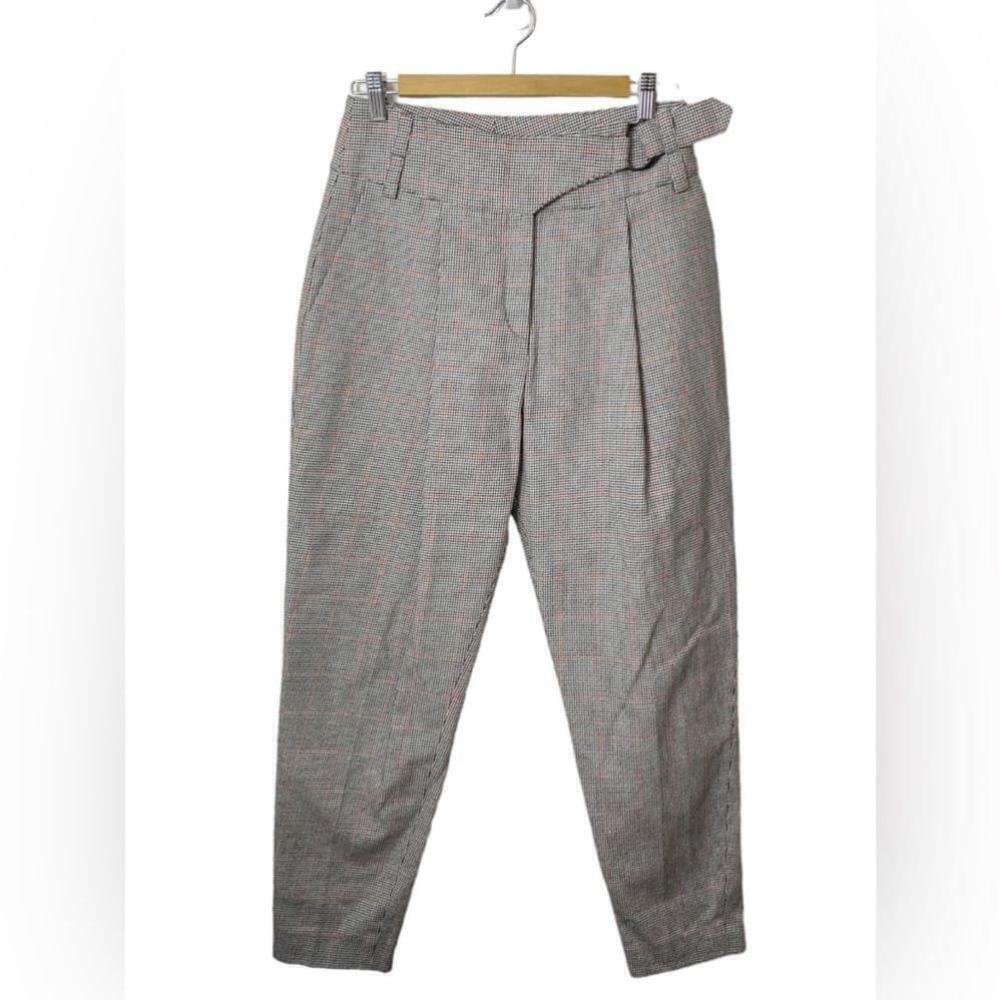 Hugo Boss - Houndstooth belted waist trousers